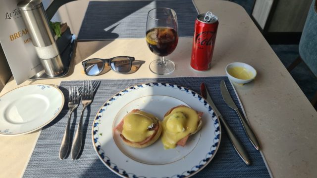 Yummy breakfast. After the first day they knew to bring me extra hollandaise sauce...