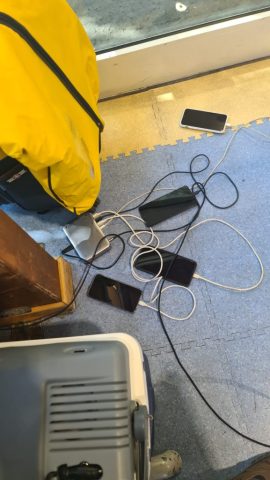 I was the waiting area's power provider in the Grimaldi terminal