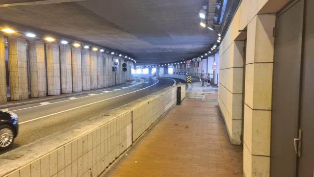 The F1 track tunnel in Monaco