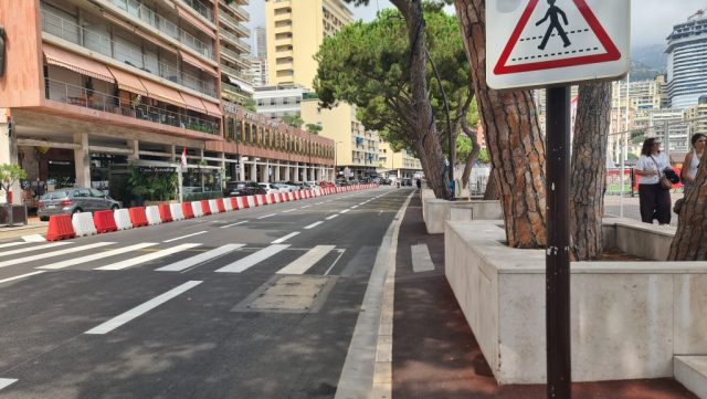The F1 track front straight in Monaco